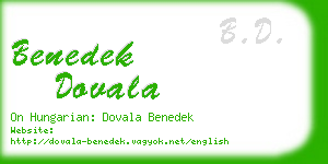 benedek dovala business card